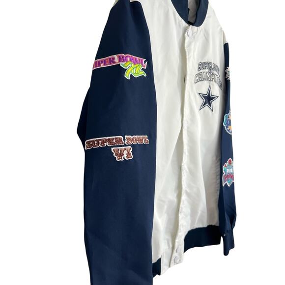 Dallas Cowboys Men's 5x Championship Jacket Super Bowl Chalkline Style - Large - Picture 4 of 8